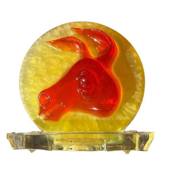Vintage Lucite Political Napkin Holder Retro Acrylic 1960s 1970s Elephant Donkey - Picture 7 of 8